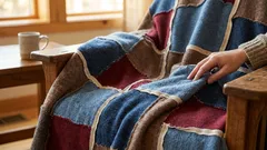 Nunca jogue fora coisas velhas! Veja como transformei itens descartados em um cobertor quentinho