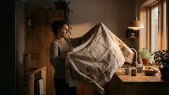 Como reaproveitar uma toalha de mesa para forrar gavetas e prateleiras da cozinha