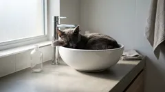 Por que os gatos gostam de dormir na banheira: 5 razões e 3 sinais de alerta