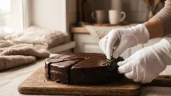 Bolo de chocolate húmido e escuro: receita fácil com água a ferver